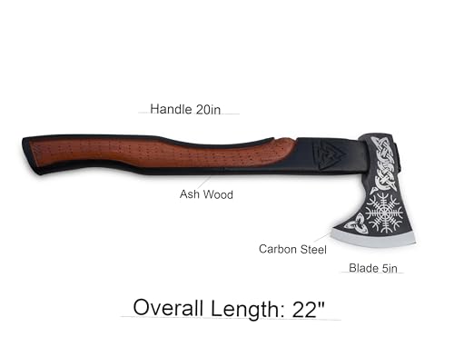 Exquisite Handmade Viking Axe - Ideal for Collectors & Enthusiasts | Authentic, Artisan-Crafted | Medieval Styled Axe with Durable and Robust High Carbon Steel (GC-AX02)