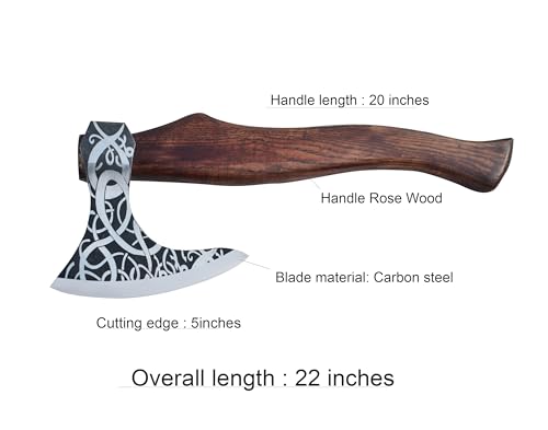 Exquisite Handmade Viking Axe - Ideal for Collectors & Enthusiasts | Authentic, Artisan-Crafted | Medieval Styled Axe with Durable and Robust High Carbon Steel (GC-AX04)