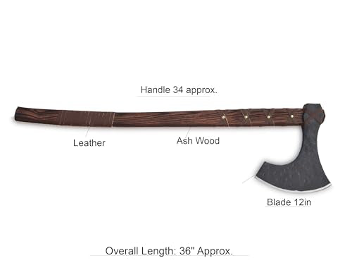 Exquisite Handmade Viking Axe - Ideal for Collectors & Enthusiasts | Authentic, Artisan-Crafted | Medieval Styled Axe with Durable and Robust High Carbon Steel (GC-AX09)