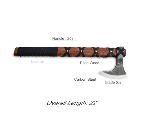 Exquisite Handmade Viking Axe - Ideal for Collectors & Enthusiasts | Authentic, Artisan-Crafted | Medieval Styled Axe with Durable and Robust High Carbon Steel (GC-AX10)