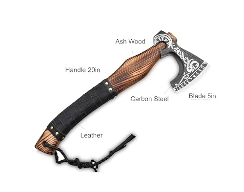 Exquisite Handmade Viking Axe - Ideal for Collectors & Enthusiasts | Authentic, Artisan-Crafted | Medieval Styled Axe with Durable and Robust High Carbon Steel (GC-AX11)