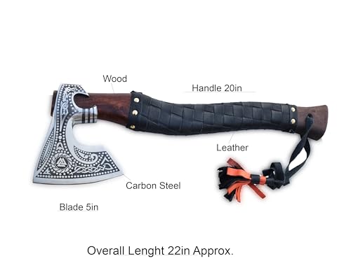 Exquisite Handmade Viking Axe - Ideal for Collectors & Enthusiasts | Authentic, Artisan-Crafted | Medieval Styled Axe with Durable and Robust High Carbon Steel (GC-AX13)