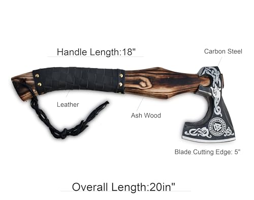 Exquisite Handmade Viking Axe - Ideal for Collectors & Enthusiasts | Authentic, Artisan-Crafted | Medieval Styled Axe with Durable and Robust High Carbon Steel (GC-AX07)