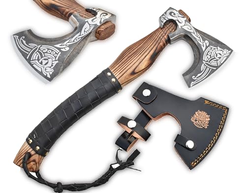 Exquisite Handmade Viking Axe - Ideal for Collectors & Enthusiasts | Authentic, Artisan-Crafted | Medieval Styled Axe with Durable and Robust High Carbon Steel (GC-AX12)