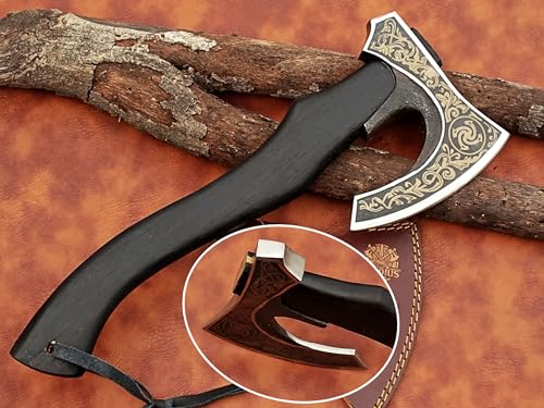 Exquisite Handmade Viking Axe - Ideal for Collectors & Enthusiasts | Authentic, Artisan-Crafted | Medieval Styled Axe with Durable and Robust High Carbon Steel (GC-AX16)