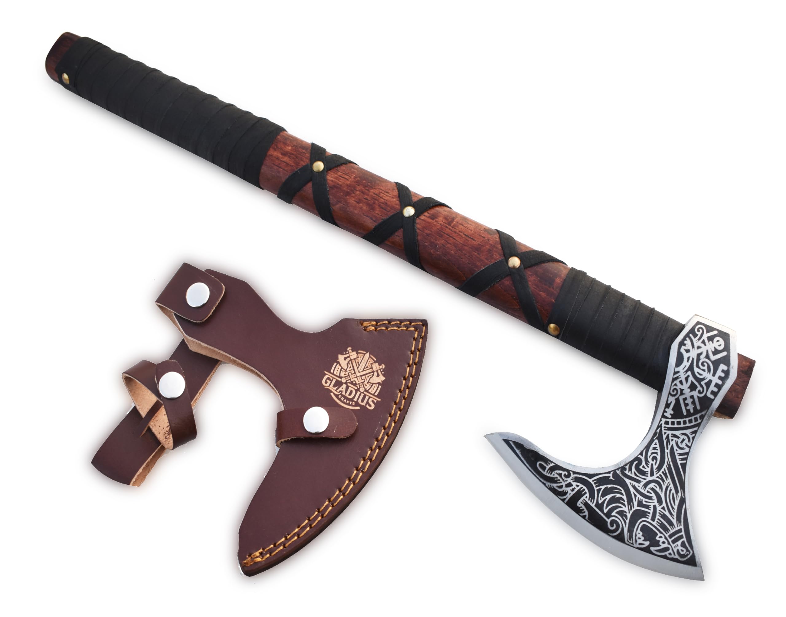 Exquisite Handmade Viking Axe - Ideal for Collectors & Enthusiasts | Authentic, Artisan-Crafted | Medieval Styled Axe with Durable and Robust High Carbon Steel (GC-AX06)