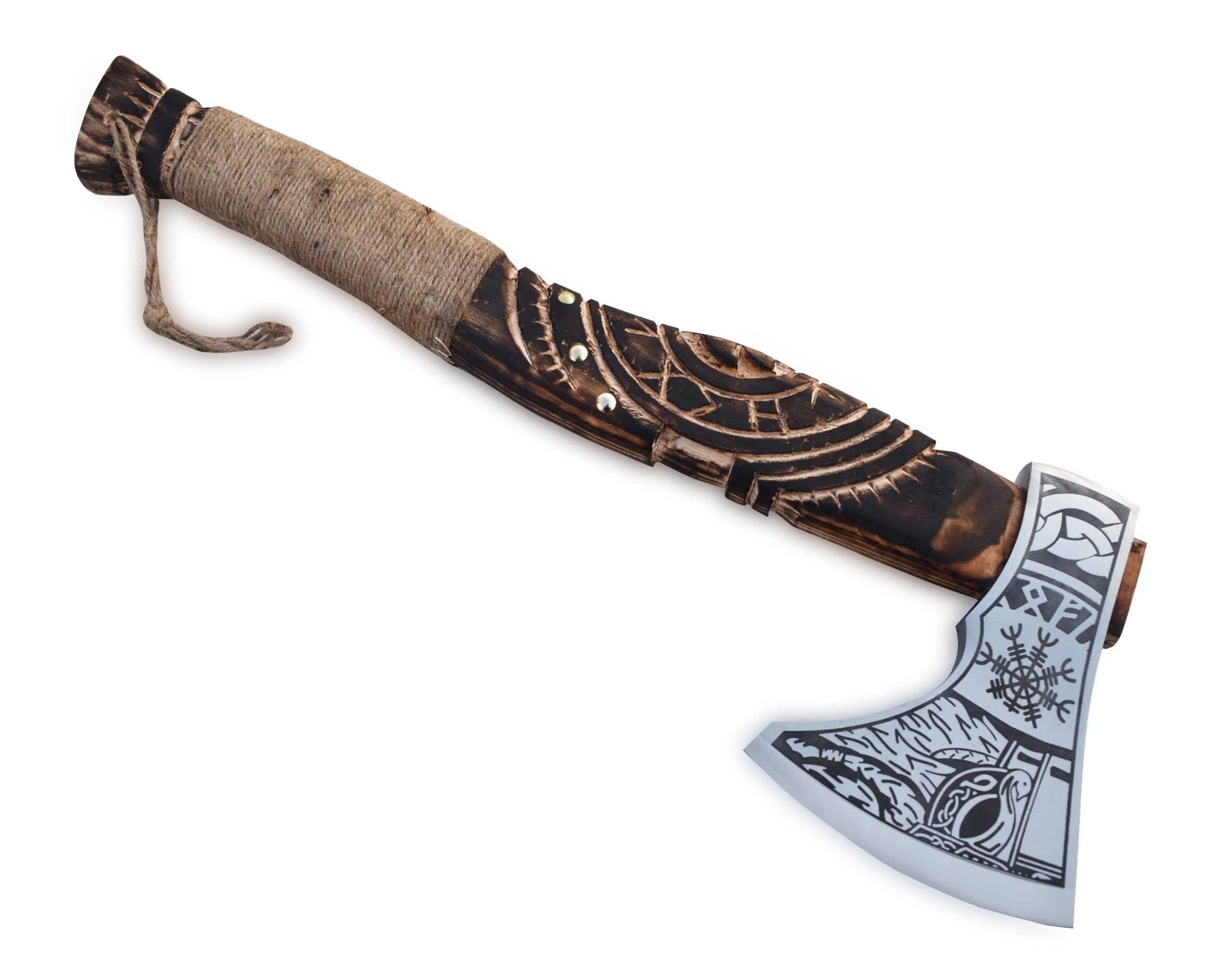 Exquisite Handmade Viking Axe - Ideal for Collectors & Enthusiasts | Authentic, Artisan-Crafted | Medieval Styled Axe with Durable and Robust High Carbon Steel (GC-AX14)