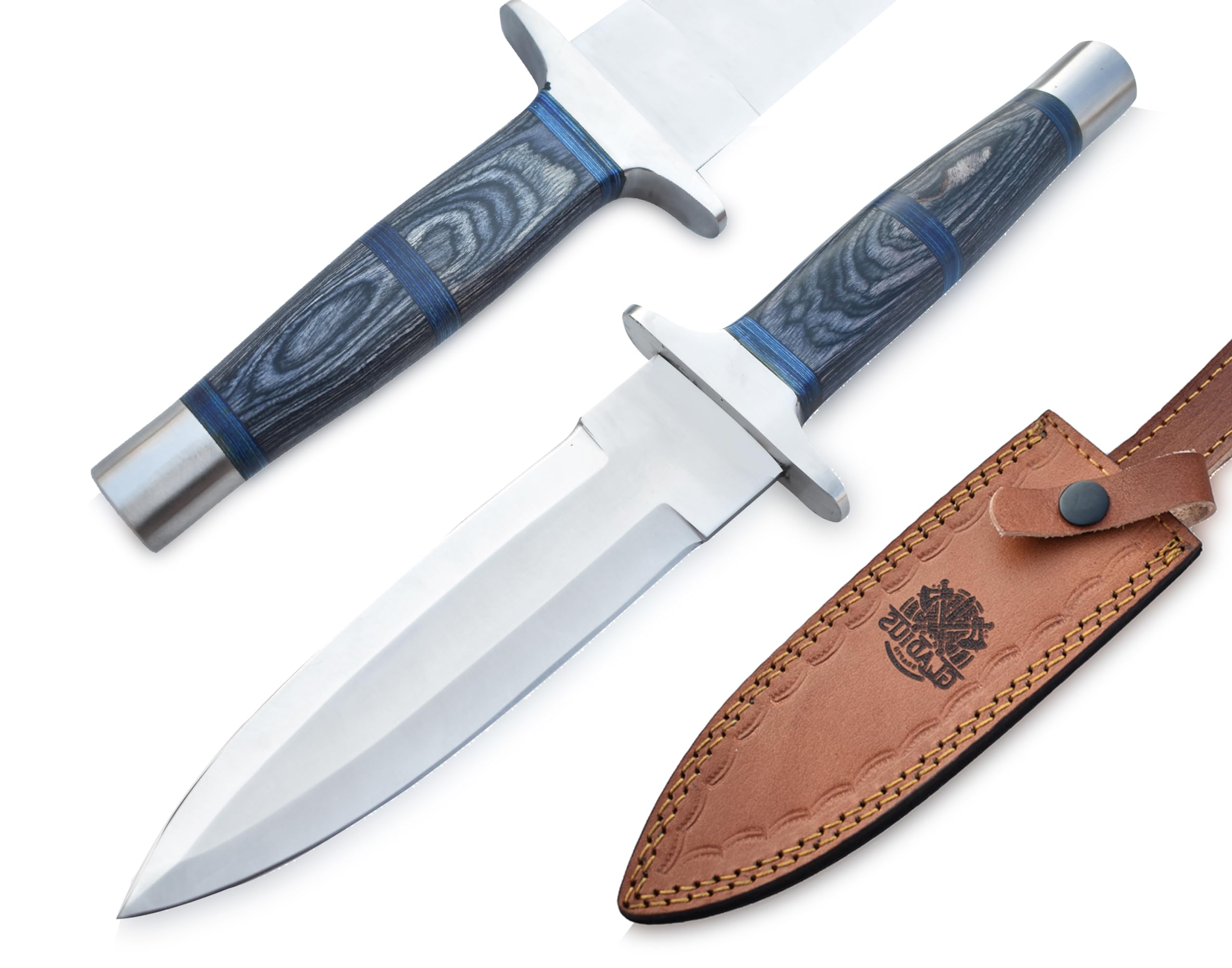 Versatile 13-Inch Fixed Blade Bowie Knife -7 inch Stainless Steel Fixed Blade for Hunting, Throwing, and Self-Defense