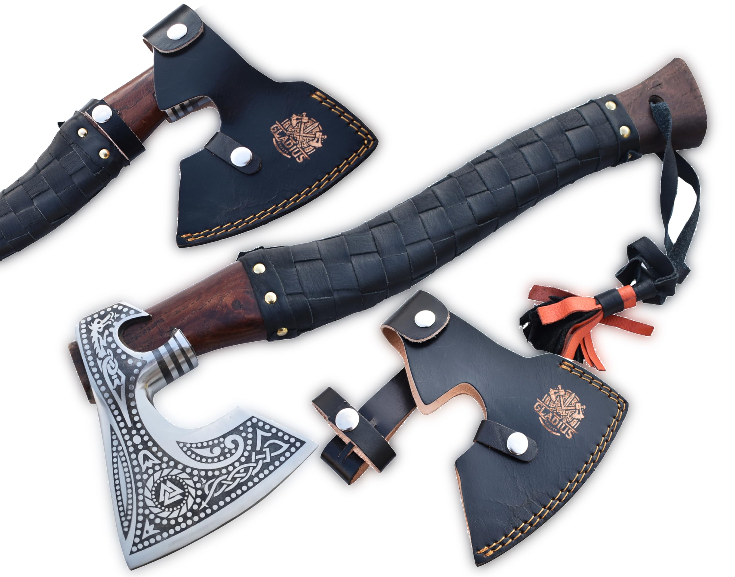 Exquisite Handmade Viking Axe - Ideal for Collectors & Enthusiasts | Authentic, Artisan-Crafted | Medieval Styled Axe with Durable and Robust High Carbon Steel (GC-AX13)